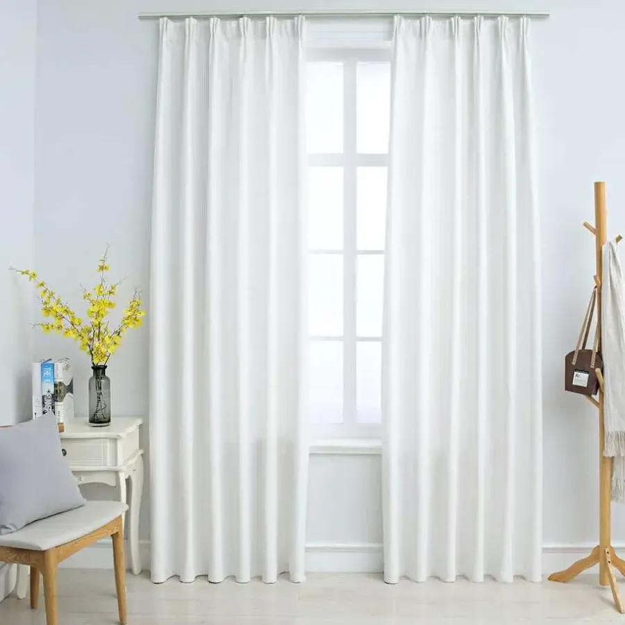 Kant &Amp; Klaar Gordijnen-vidaXL - Gordijn - Wit - Stof - 140 x 175 cm - 2 stuks