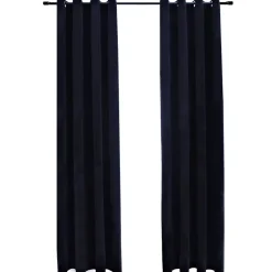 Kant &Amp; Klaar Gordijnen-vidaXL - Gordijn - Zwart - Fluweel - 140 x 175 cm - 2 stuks