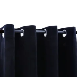 Gordijnen|Kant &Amp; Klaar Gordijnen-vidaXL - Gordijn - Zwart - Fluweel - 140 x 245 cm - 2 stuks