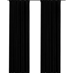 vidaXL - Gordijn - Zwart - Stof - 140 x 245 cm - 2 stuks