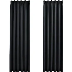 Kant &Amp; Klaar Gordijnen-vidaXL - Gordijn - Zwart - Stof - 140 x 225 cm