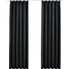 vidaXL - Gordijn - Zwart - Stof - 140 x 175 cm