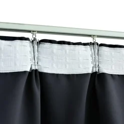 vidaXL - Gordijn - Zwart - Stof - 140 x 175 cm