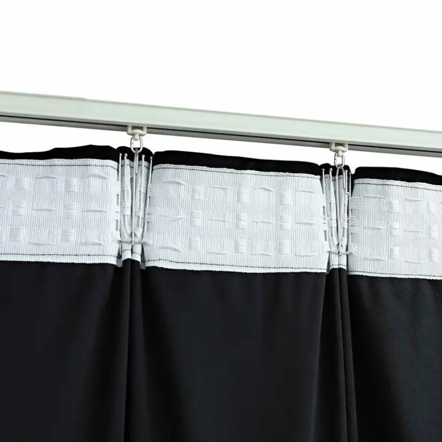 vidaXL - Gordijn verduisterend met haken - Zwart - Fluweel - 290 x 245 cm