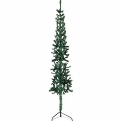 Kerstbomen-vidaXL - Halve Kunstkerstboom - Groen - 180 cm
