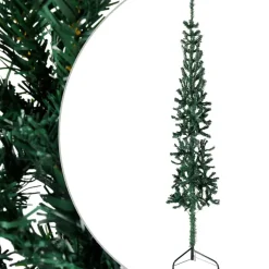 Kerstbomen-vidaXL - Halve Kunstkerstboom - Groen - 180 cm