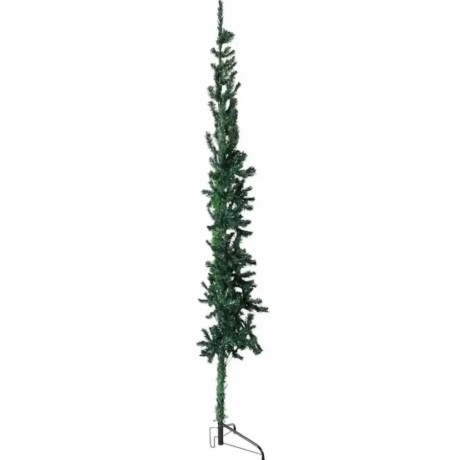 Kerstbomen-vidaXL - Halve Kunstkerstboom - Groen - 150 cm