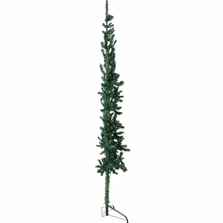 Kerstbomen-vidaXL - Halve Kunstkerstboom - Groen - 240 cm