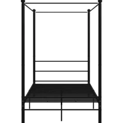 vidaXL - Hemelbedframe met latten - Zwart - Metaal - 120x200 cm