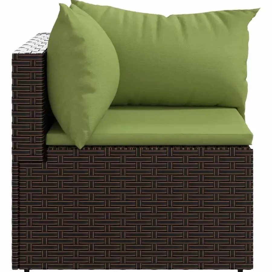 vidaXL - Hoekbank - Bruin - Poly rattan