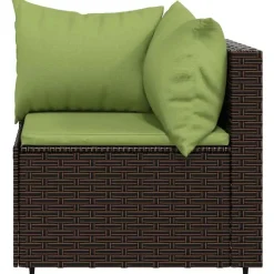 vidaXL - Hoekbank - Bruin - Poly rattan