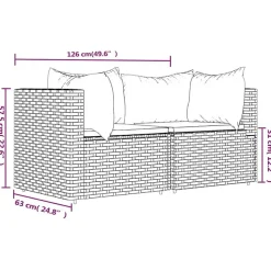 vidaXL - Hoekbank - Bruin - Poly rattan