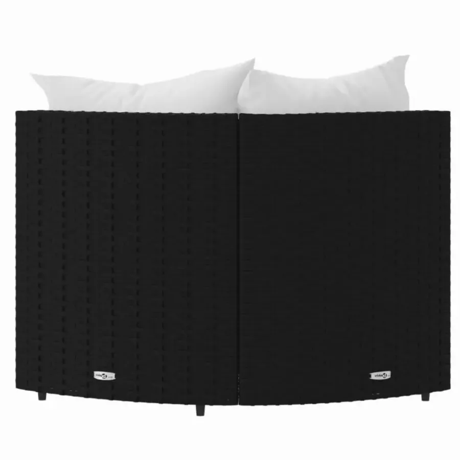 vidaXL - Hoekbank - Zwart - Poly rattan