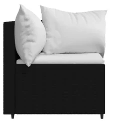 vidaXL - Hoekbank - Zwart - Poly rattan