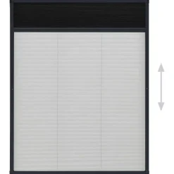 Raam En Deurhorren-vidaXL - Hor - Antraciet - Glasvezel - 60 x 80 cm