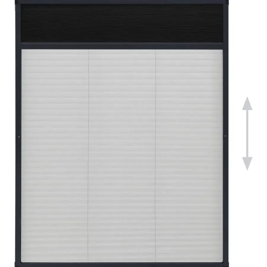 Raam En Deurhorren-vidaXL - Hor - Antraciet - Glasvezel - 60 x 80 cm