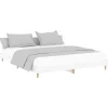 2-Persoons Bedden-vidaXL - Hout bed frame met lattenbodem - Wit - 140x200 cm