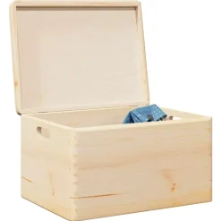 Opbergboxen-vidaXL - Houten Kist - Bruin - Grenenhout - 40 x 30 x 23 cm