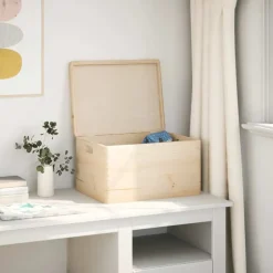 Opbergboxen-vidaXL - Houten Kist - Bruin - Grenenhout - 40 x 30 x 23 cm