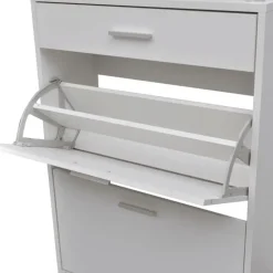 vidaXL - Houten Schoenenkast - Wit - Hout