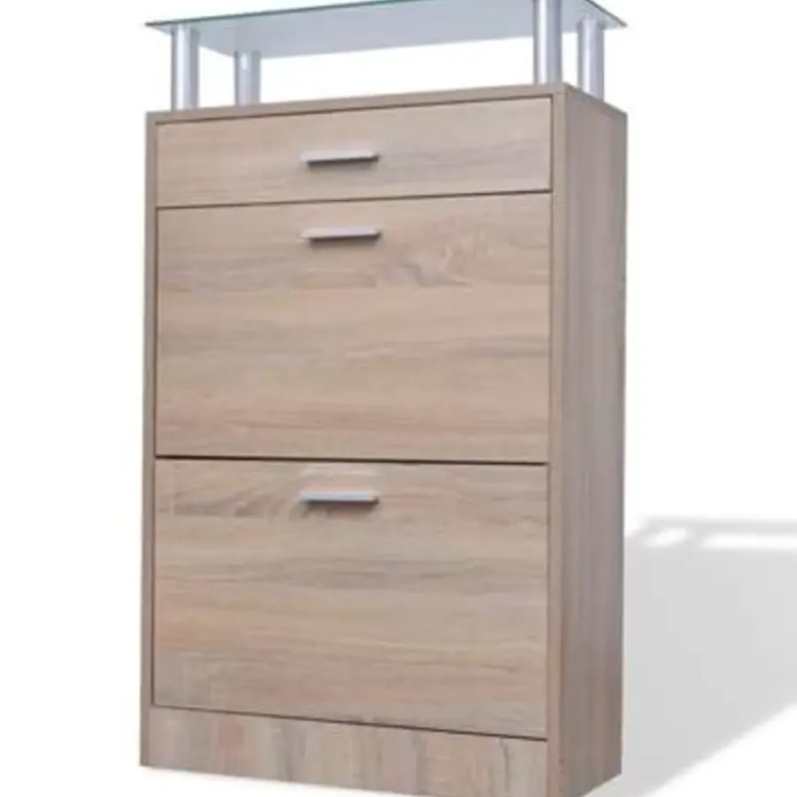 vidaXL - Houten Schoenenkast - Bruin - Hout