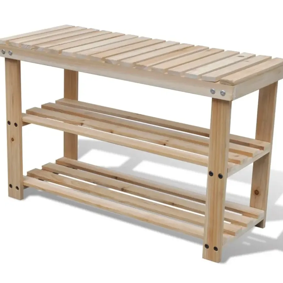 vidaXL - Houten Schoenenkast - Bruin - Hout
