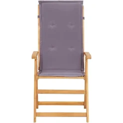 Tuinstoelen-vidaXL - Houten Stoel - Grijs - Hout - 2 stuks