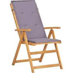 Tuinstoelen-vidaXL - Houten Stoel - Grijs - Hout - 2 stuks