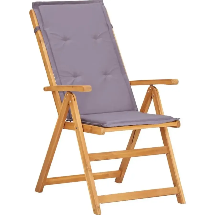 Tuinstoelen-vidaXL - Houten Stoel - Grijs - Hout - 2 stuks