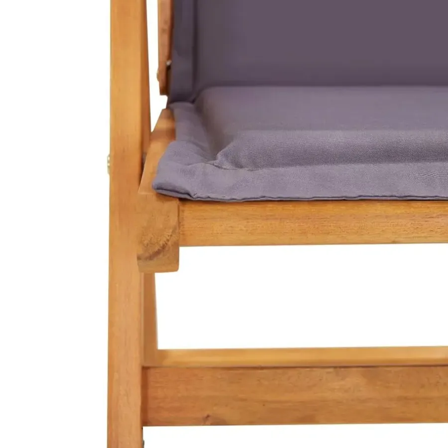 Tuinstoelen-vidaXL - Houten Stoel - Grijs - Hout - 2 stuks