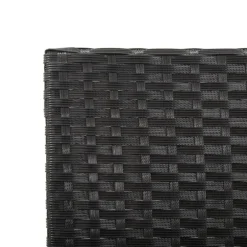 vidaXL - 2-in-1 Tuinbankje met kussens - Zwart - Poly rattan - 176x70x80 cm