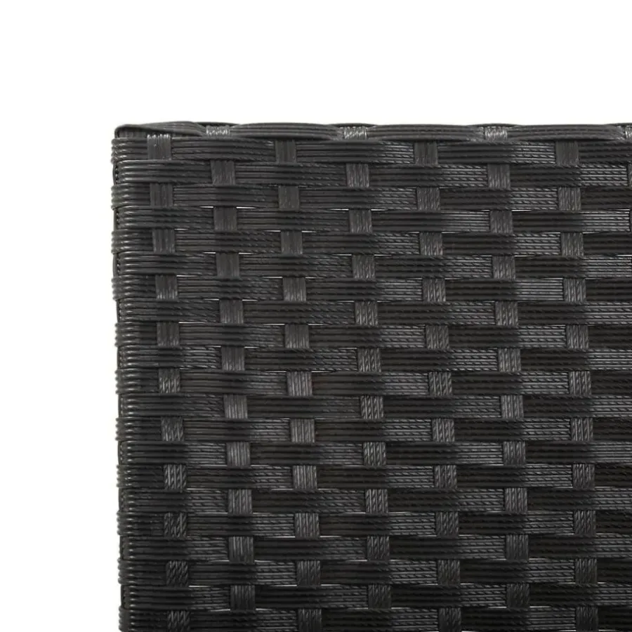 vidaXL - 2-in-1 Tuinbankje met kussens - Zwart - Poly rattan - 176x70x80 cm