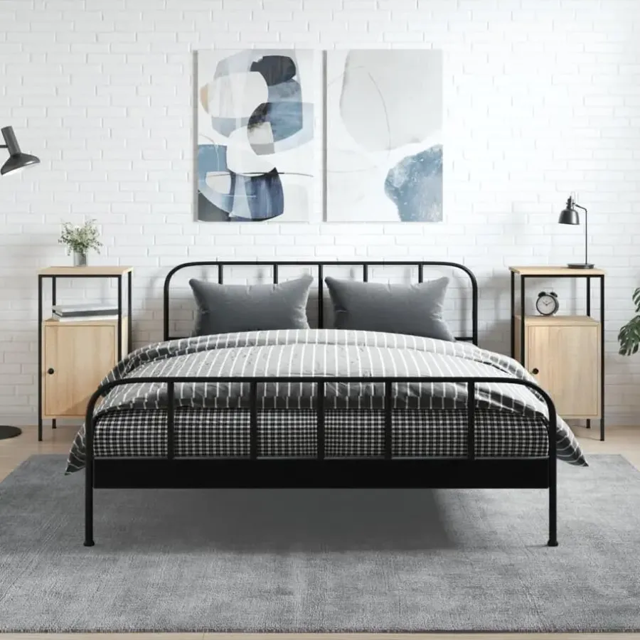 Nachtkastjes|Nachtkastjes-vidaXL - Industrieel Nachtkastjes met deur - Sonoma eiken - 41x31x80 cm - 2 st