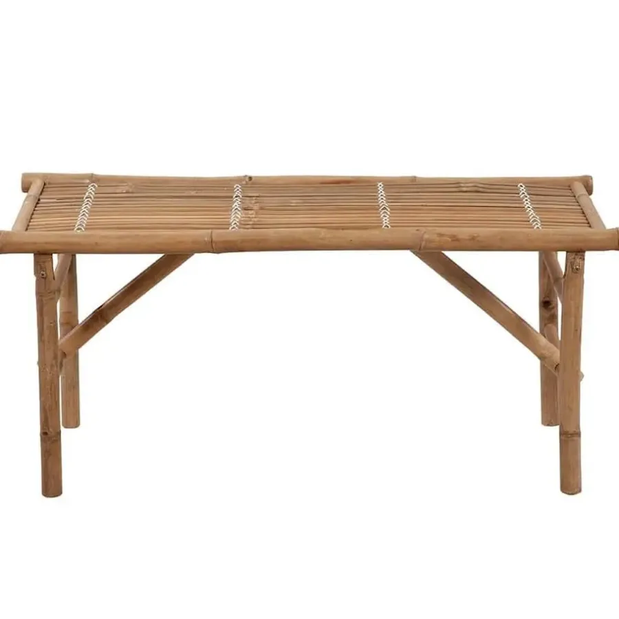 Tuinbanken-vidaXL - Inklapbaar Tuinbank met antraciet kussen - Bamboe - 118x38x45 cm