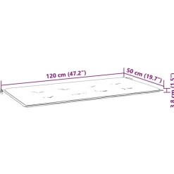 Tuinbanken-vidaXL - Inklapbaar Tuinbank met grijs kussen - Bamboe - 118x38x45 cm