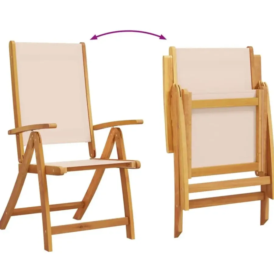 Tuinstoelen-vidaXL - Inklapbare Tuinstoelen - Bruin - Acaciahout - 4 stuks