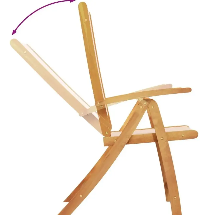 Tuinstoelen-vidaXL - Inklapbare Tuinstoelen - Bruin - Acaciahout - 4 stuks