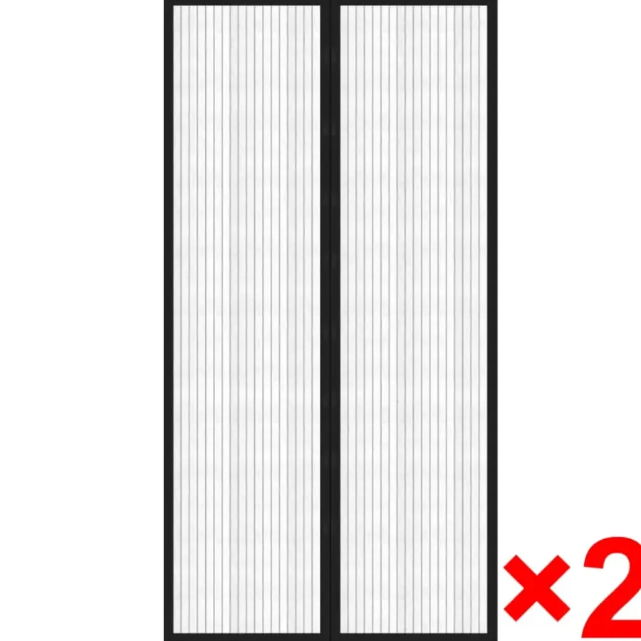 vidaXL - Insectengordijn - Zwart - Polyester - 210 x 100 cm