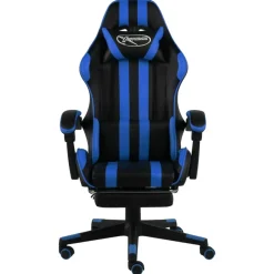 Gamestoelen-vidaXL - Kantoorstoel - Blauw - Kunstleer