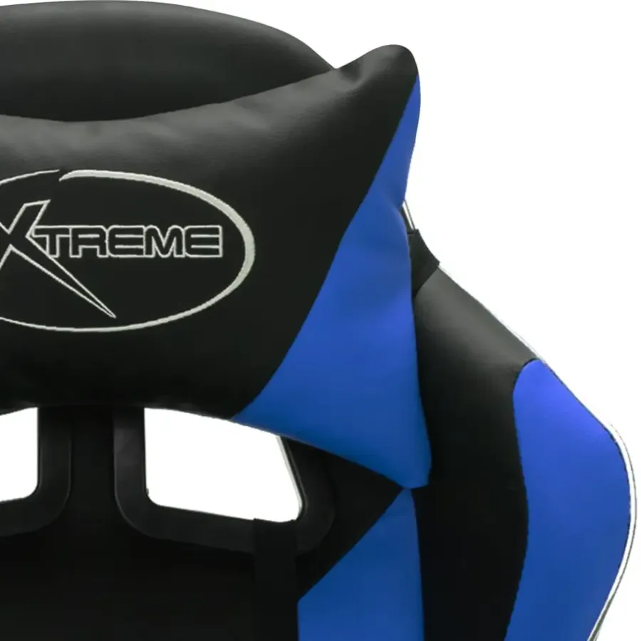 Gamestoelen-vidaXL - Kantoorstoel - Blauw - Kunstleer