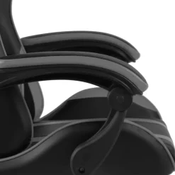 Gamestoelen-vidaXL - Kantoorstoel - Grijs - Kunstleer