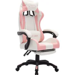 vidaXL - Kantoorstoel - Roze - Kunstleer