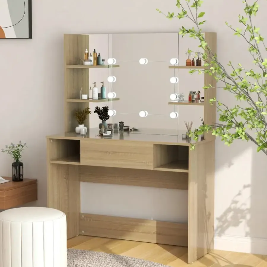 vidaXL - Kaptafel - Bruin - MDF