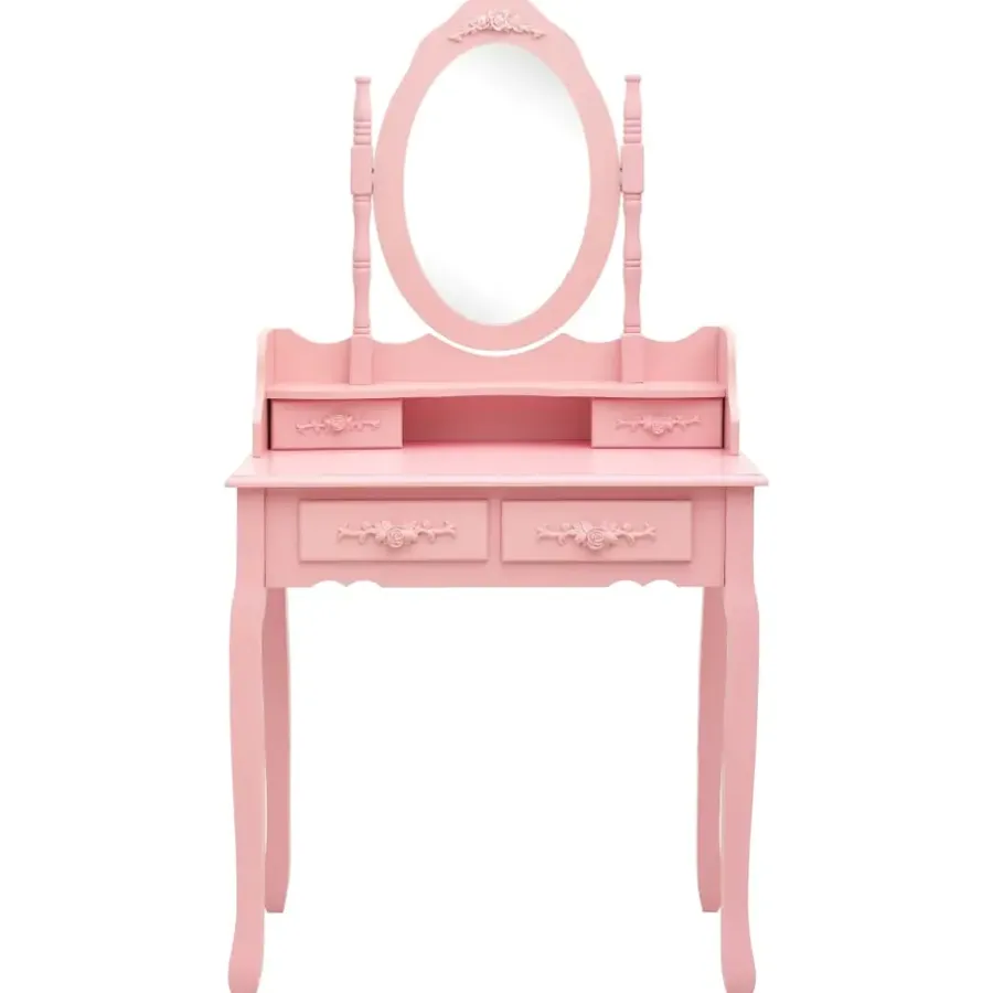 Kaptafels-vidaXL - Kaptafel - Roze - Hout