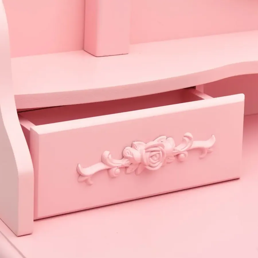 Kaptafels-vidaXL - Kaptafel - Roze - Hout