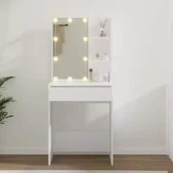 vidaXL - Kaptafel - Wit - Bewerkt hout