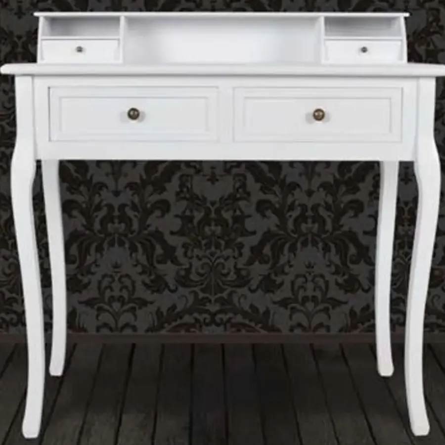 Kaptafels-vidaXL - Kaptafel - Wit - Hout