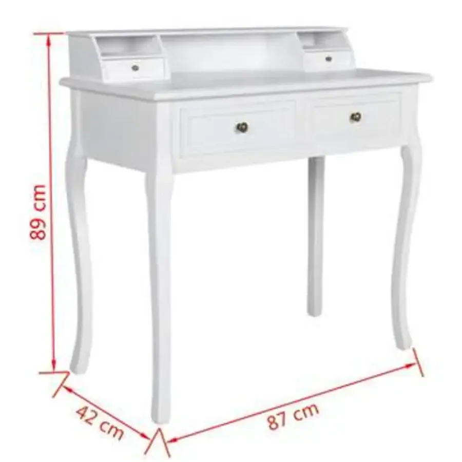 Kaptafels-vidaXL - Kaptafel - Wit - Hout