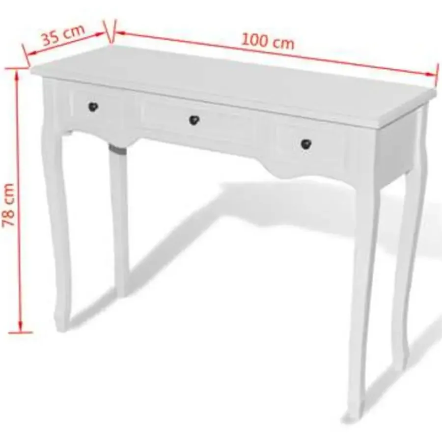 Kaptafels-vidaXL - Kaptafel - Wit - Hout