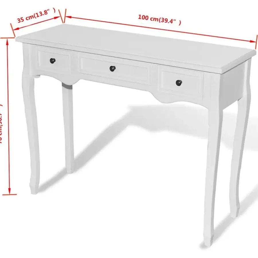 Kaptafels-vidaXL - Kaptafel - Wit - Hout